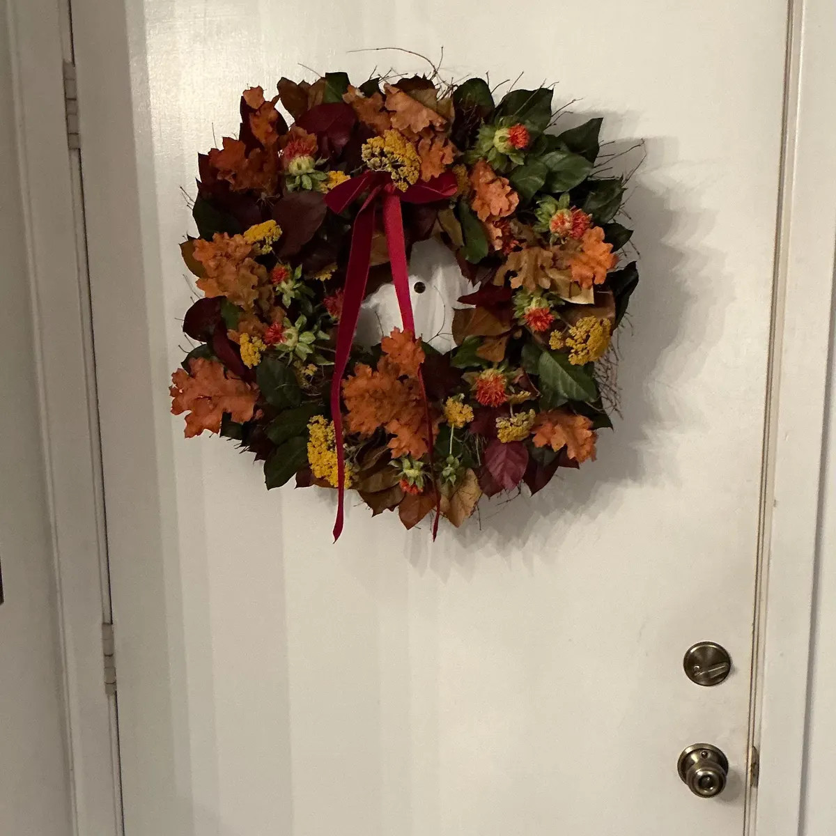VanCortlandt Farms Dried and Preserved Halcyon Harvest Wreath - Natural Fall Orange Burgundy Autu... | Etsy (Global)