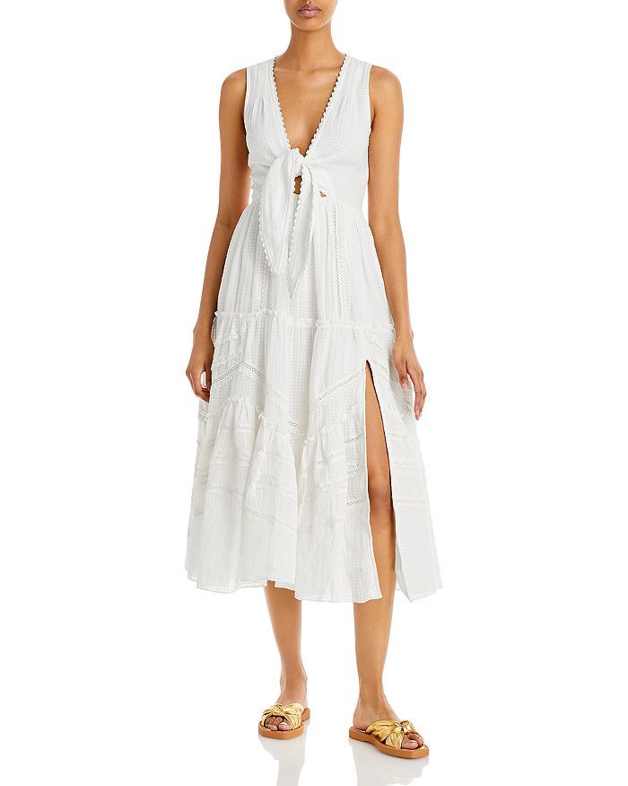 Lace Trim Midi Dress | Bloomingdale's (US)