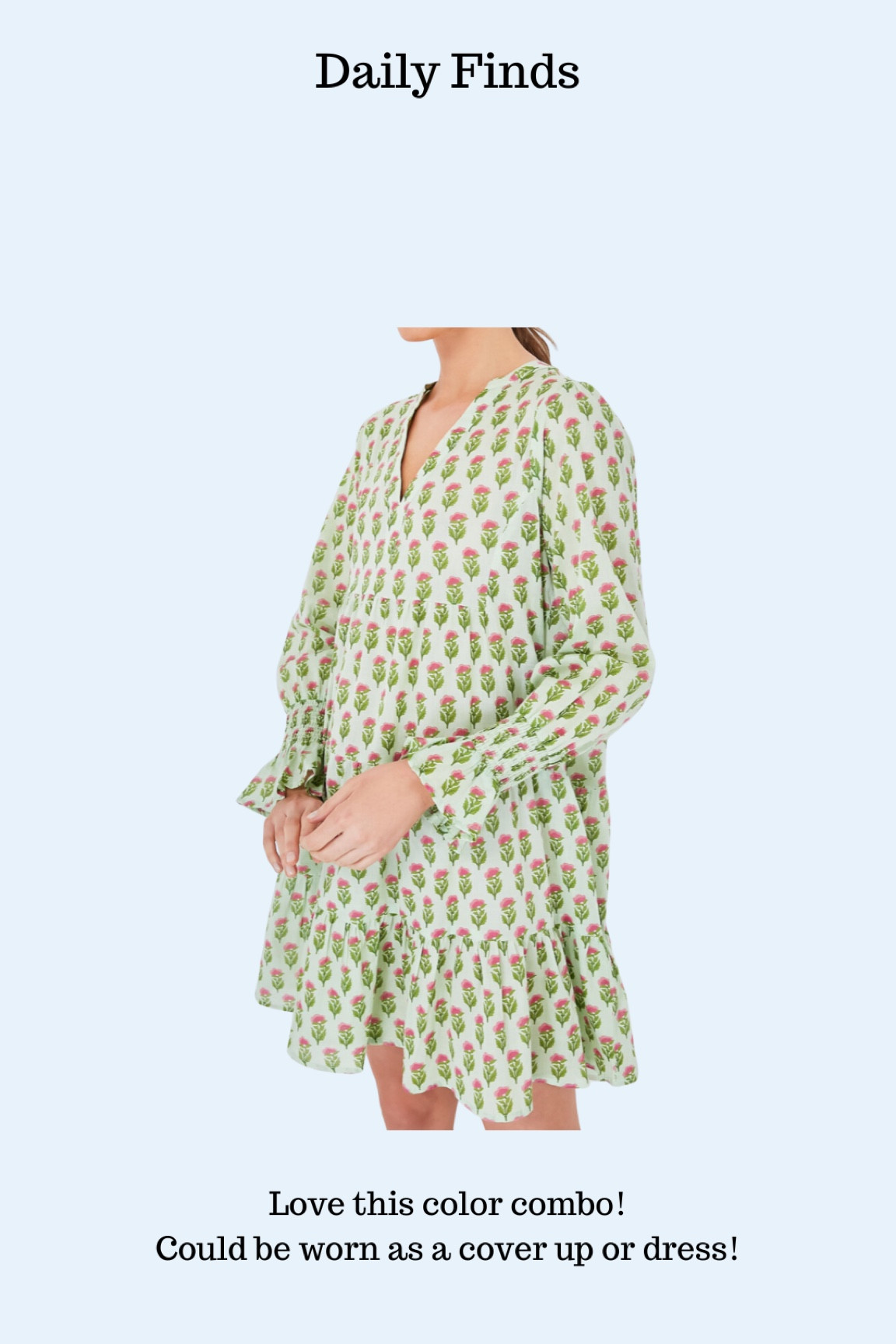 pink and green block print #summerstyle #summerdress #coverup 

#LTKswim