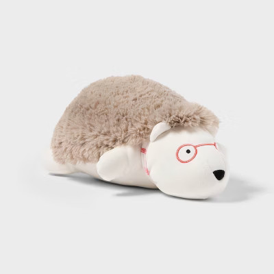 Hedgehog Kids' Mini Weighted Plush Throw Pillow White - Pillowfort™ | Target