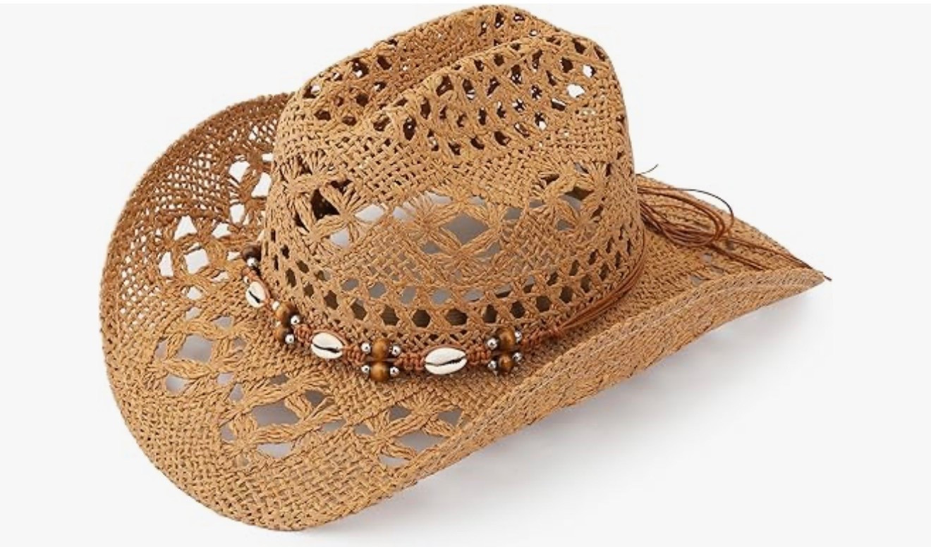 Melesh Straw Cowboy Hat, Western Cowgirl Hat, Wide Brim Sun Beach Hat for Men and Women

#LTKstorytime #LTKgrwm #LTKSeasonal
