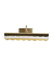 18.25x6 Scalloped Metal Rechargeable Wall Picture Light | TJ Maxx