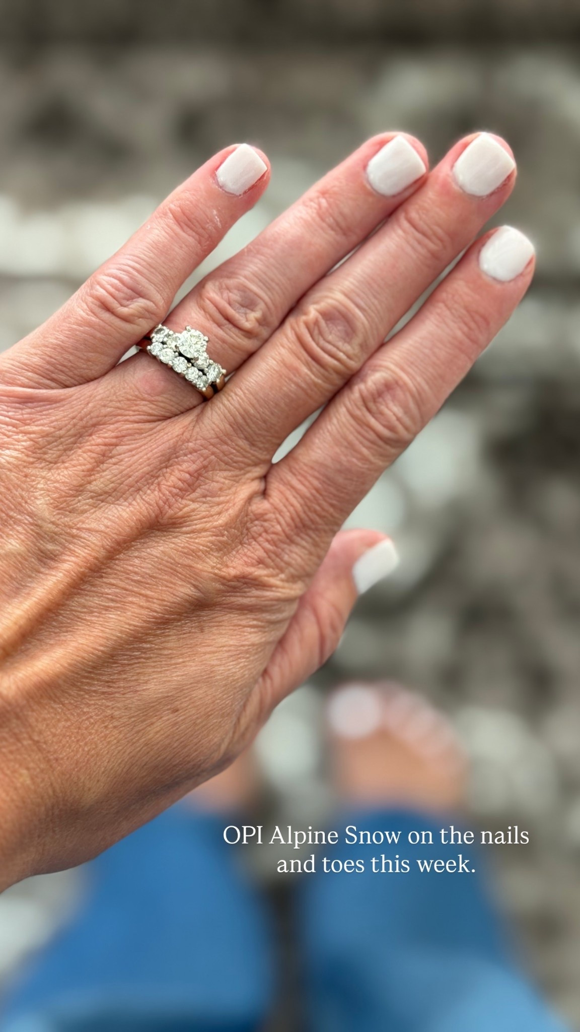 OPI Alpine Snow on the nails and toes this week.

#LTKdayinmylife #LTKselfcare