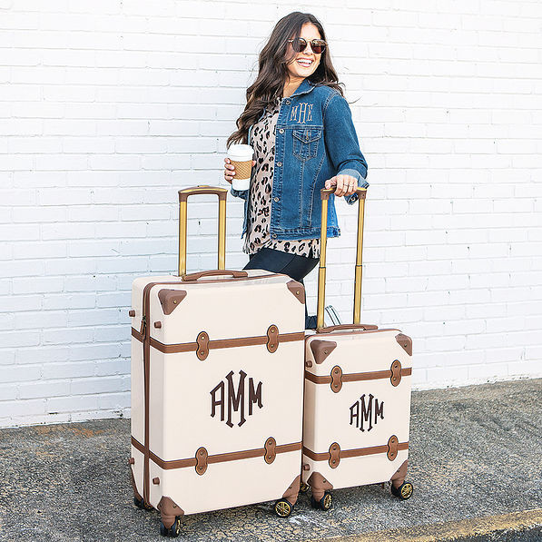 Monogrammed Vintage Carry-On Suitcase | Marleylilly
