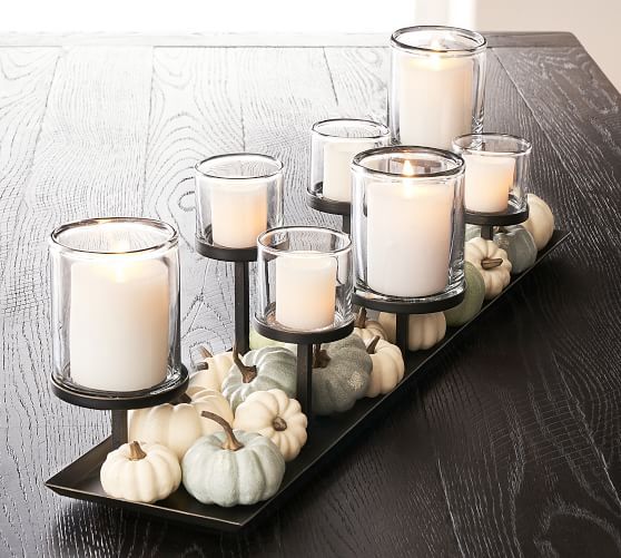 Draper Bronze Pillar Candle Centerpiece | Pottery Barn (US)