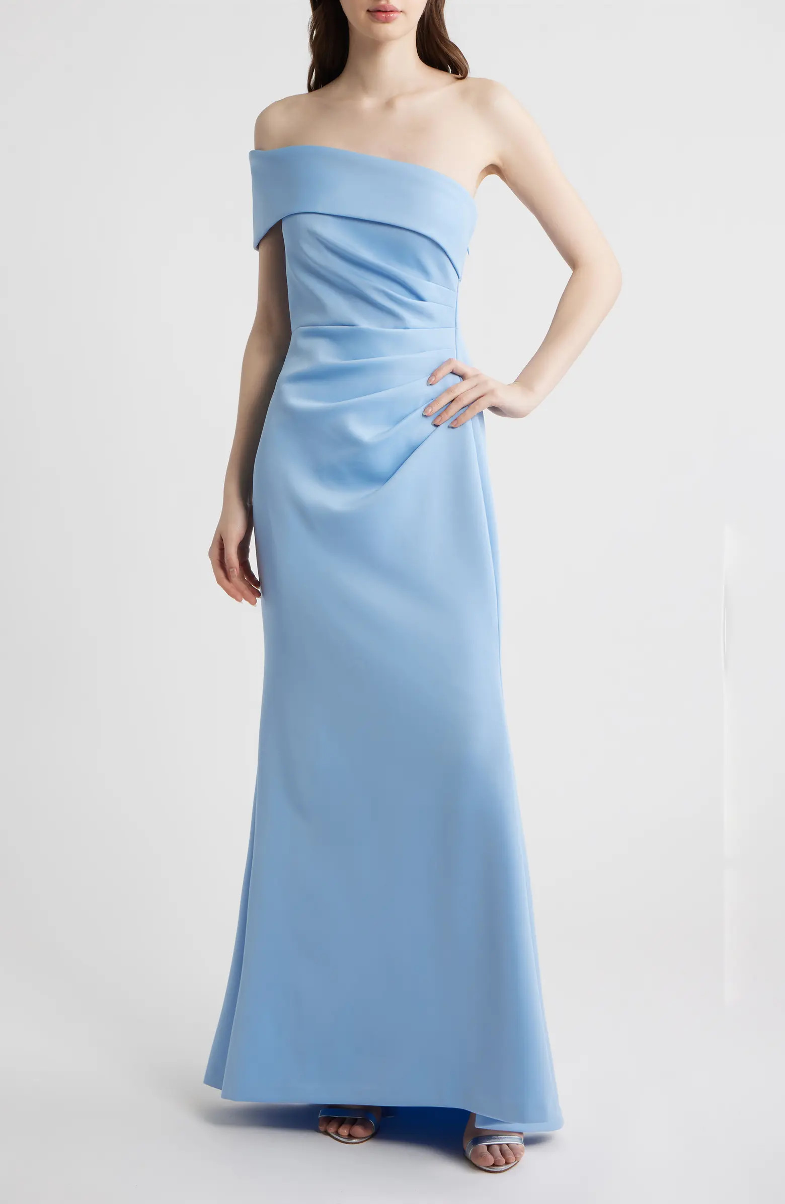 One-Shoulder Ruched Gown | Nordstrom