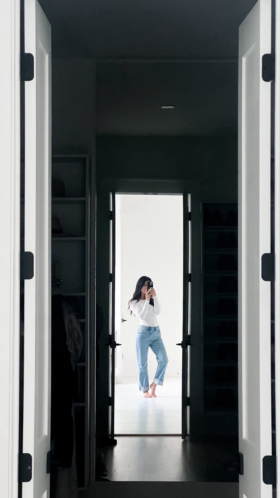 High waisted jeans I love!! More of a straight leg fit 10/10 comfort! Wearing 26S

#LTKSaleAlert #LTKPetite