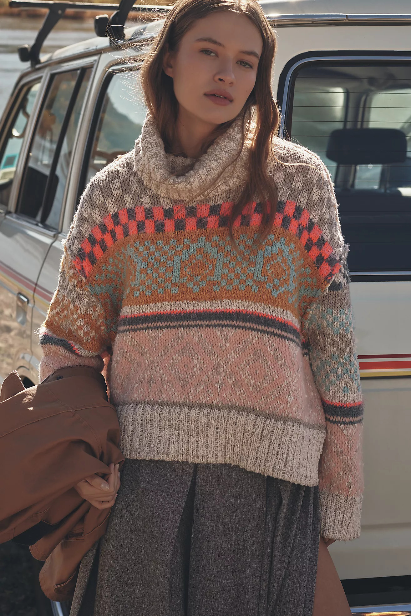 Pilcro Chunky Slouchy Boxy Turtleneck Sweater | Anthropologie (US)