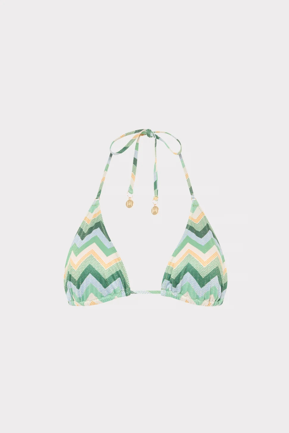 Metallic Chevron Bikini Top | MILLY