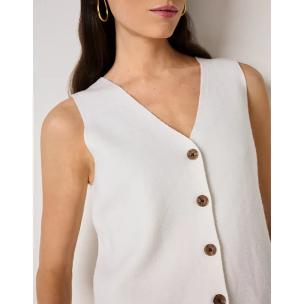 Knitted Waistcoat with Wool | The White Company UK & ROW