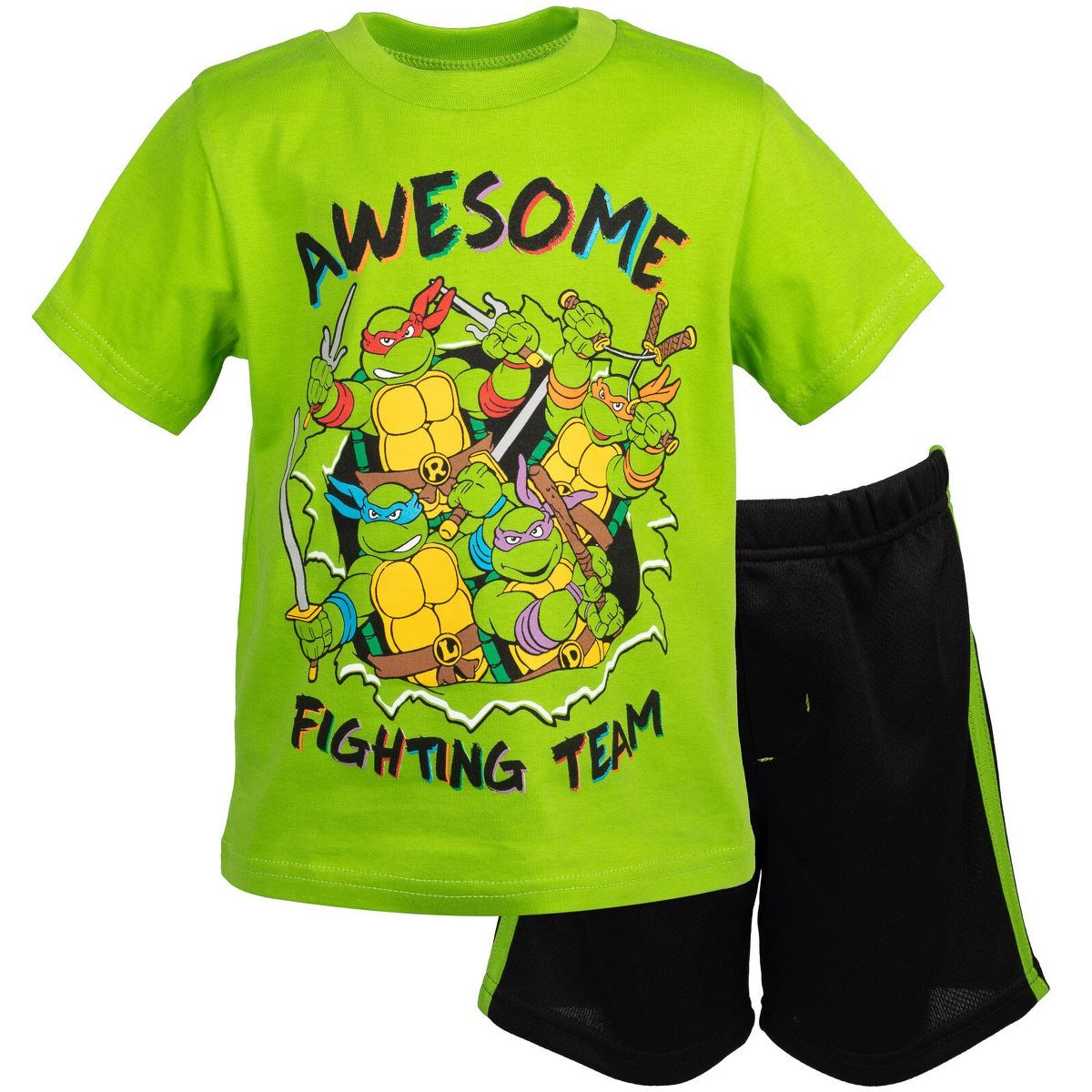 Teenage Mutant Ninja Turtles Donatello Michelangelo Raphael T-Shirt and Mesh Shorts Outfit Set To... | Target