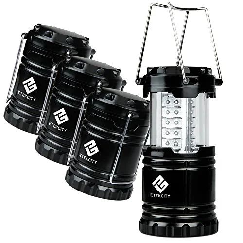 Etekcity 4 Pack Portable LED Camping Lantern with 12 AA Batteries - Survival Kit for Emergency, H... | Walmart (US)