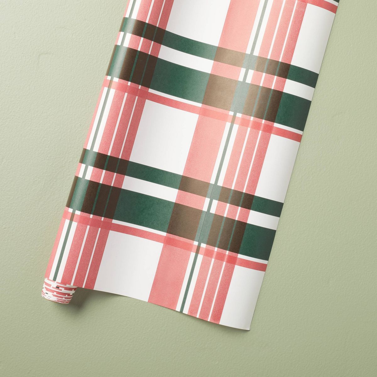 Festive Plaid Christmas Gift Wrap Red/Green/Cream - Hearth & Hand™ with Magnolia | Target
