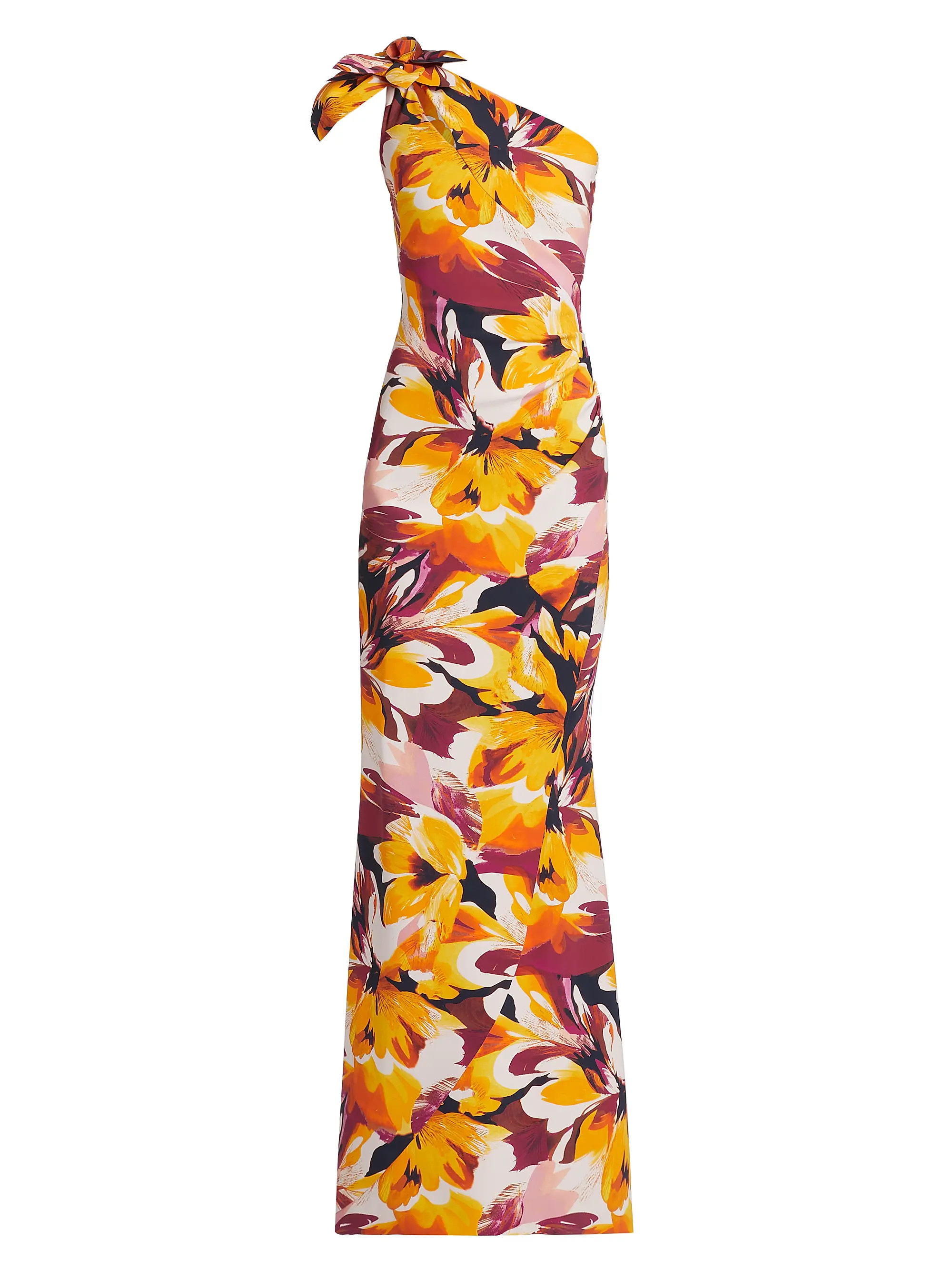 Gosia Floral Jersey One-Shoulder Gown | Saks Fifth Avenue