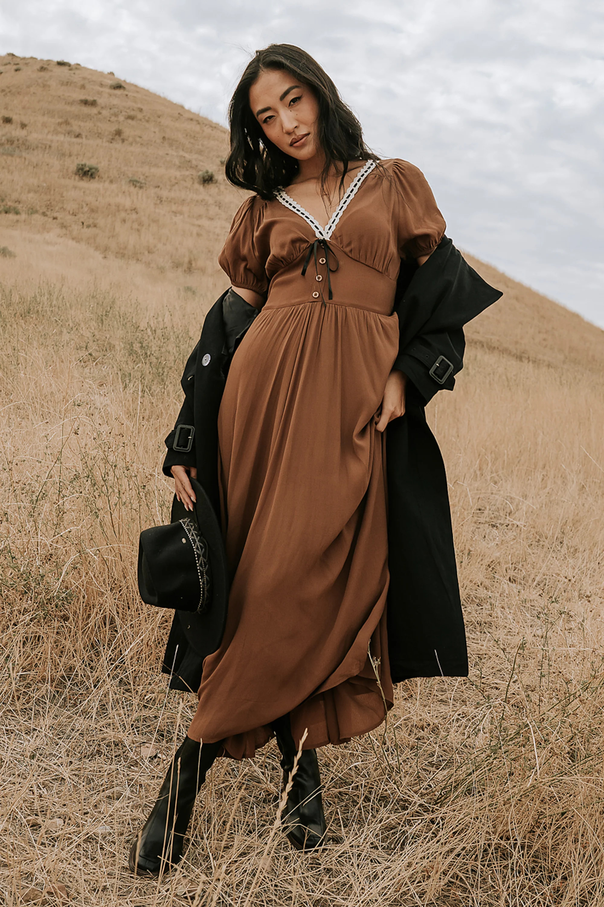 Kaydence Maxi Dress in Brown | Böhme US