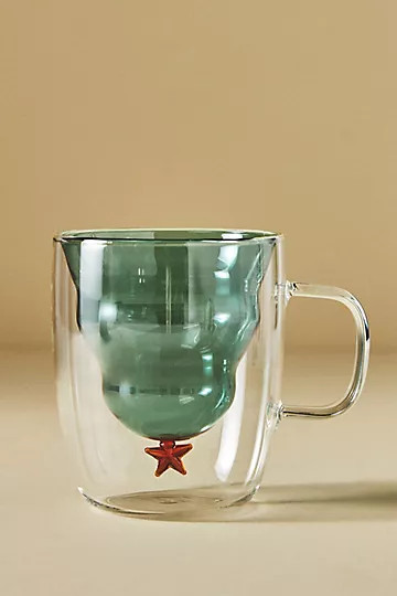 Glass Christmas Tree Mug | Anthropologie (US)