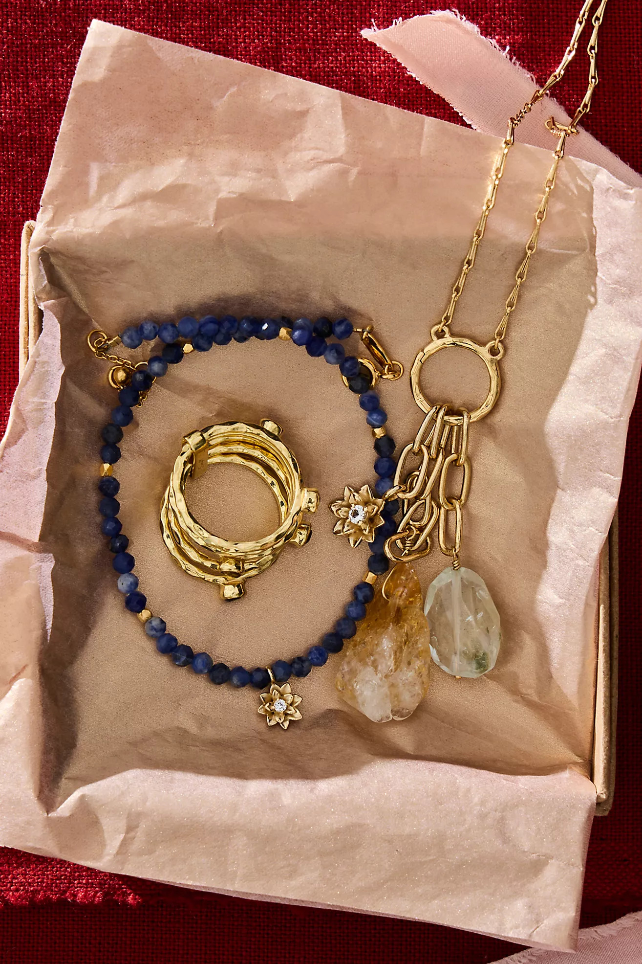 FP x Satya Gold Plated Beaded Anklet | Free People (Global - UK&FR Excluded)