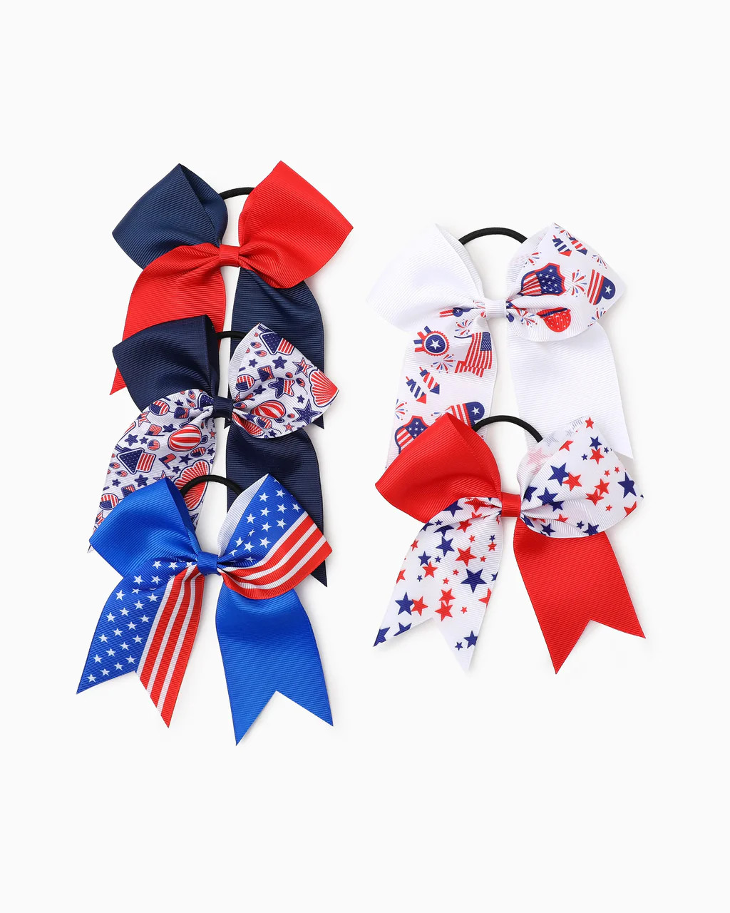 Independence Day Mommy and Me 5-Pack Patriotic Bow Hair Ties Multi-color | PatPat