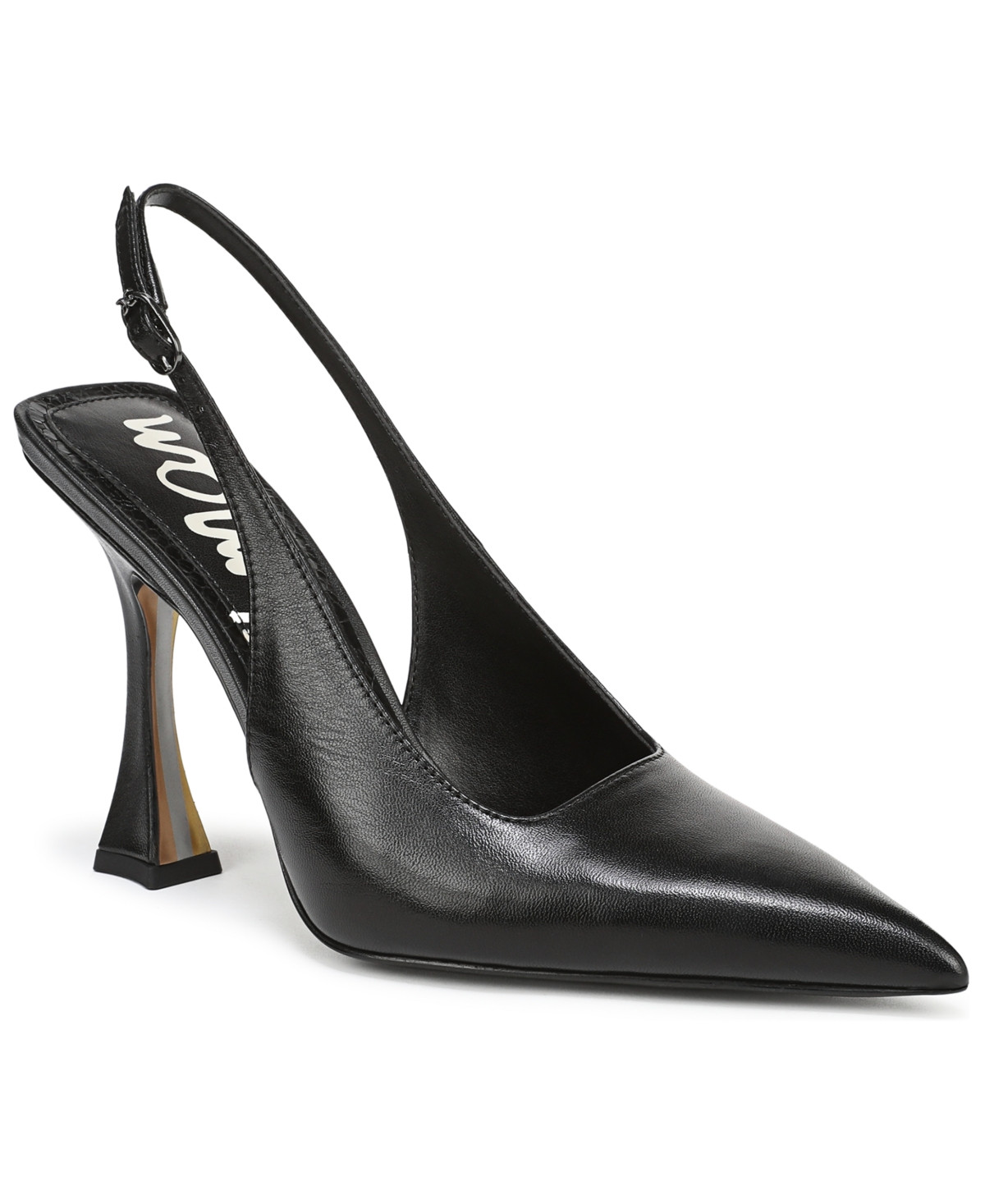 Sam Edelman Women's Odette Slingback Pumps - Black Leather | Macy's