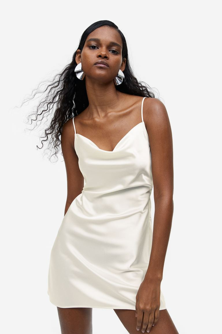 Tie-detail satin dress | H&M (UK, MY, IN, SG, PH, TW, HK)