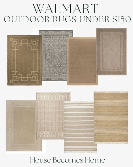 Walmart Outdoor rugs under $150! 

#LTKsalealert #LTKhome #LTKSeasonal