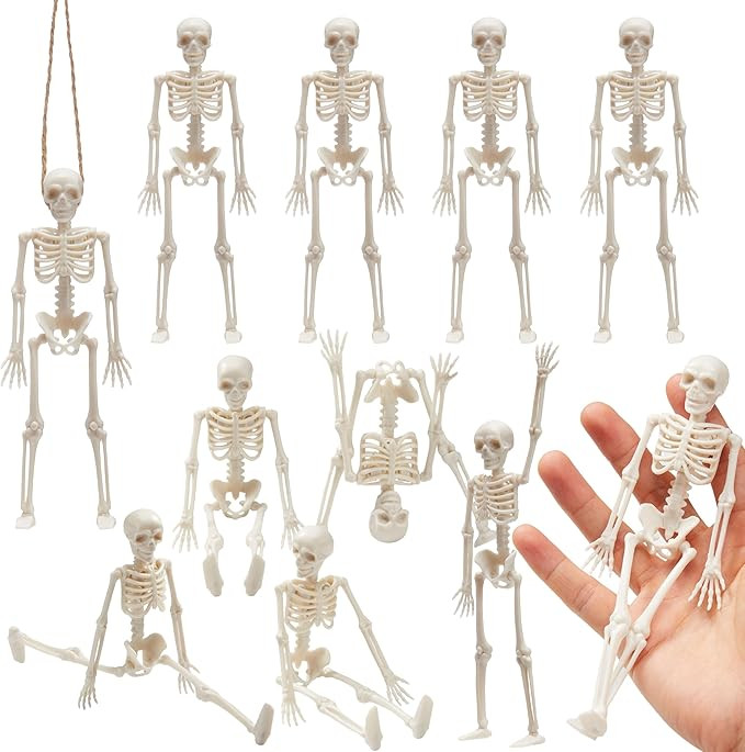 JOYIN 12 PCS 6” Small Skeletons Toys Halloween Decorations Mini Skeleton Figurines for Craft Ha... | Amazon (US)