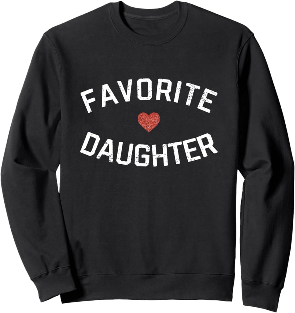 Favorite Daughter Heart Distressed Vintage Faded Classic Sweatshirt | Amazon (US)