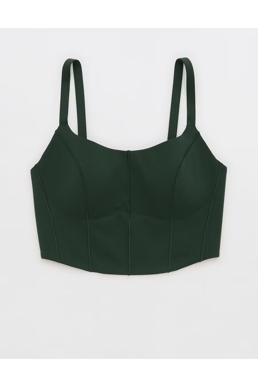 OFFLINE By Aerie Real Me Hold Up Corset Sports Bra Women's Mystical Green XXS | Aerie