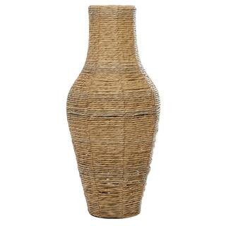 Litton Lane 28 in. Brown Handmade Tall Woven Floor Faux Seagrass Decorative Vase 042257 - The Hom... | The Home Depot