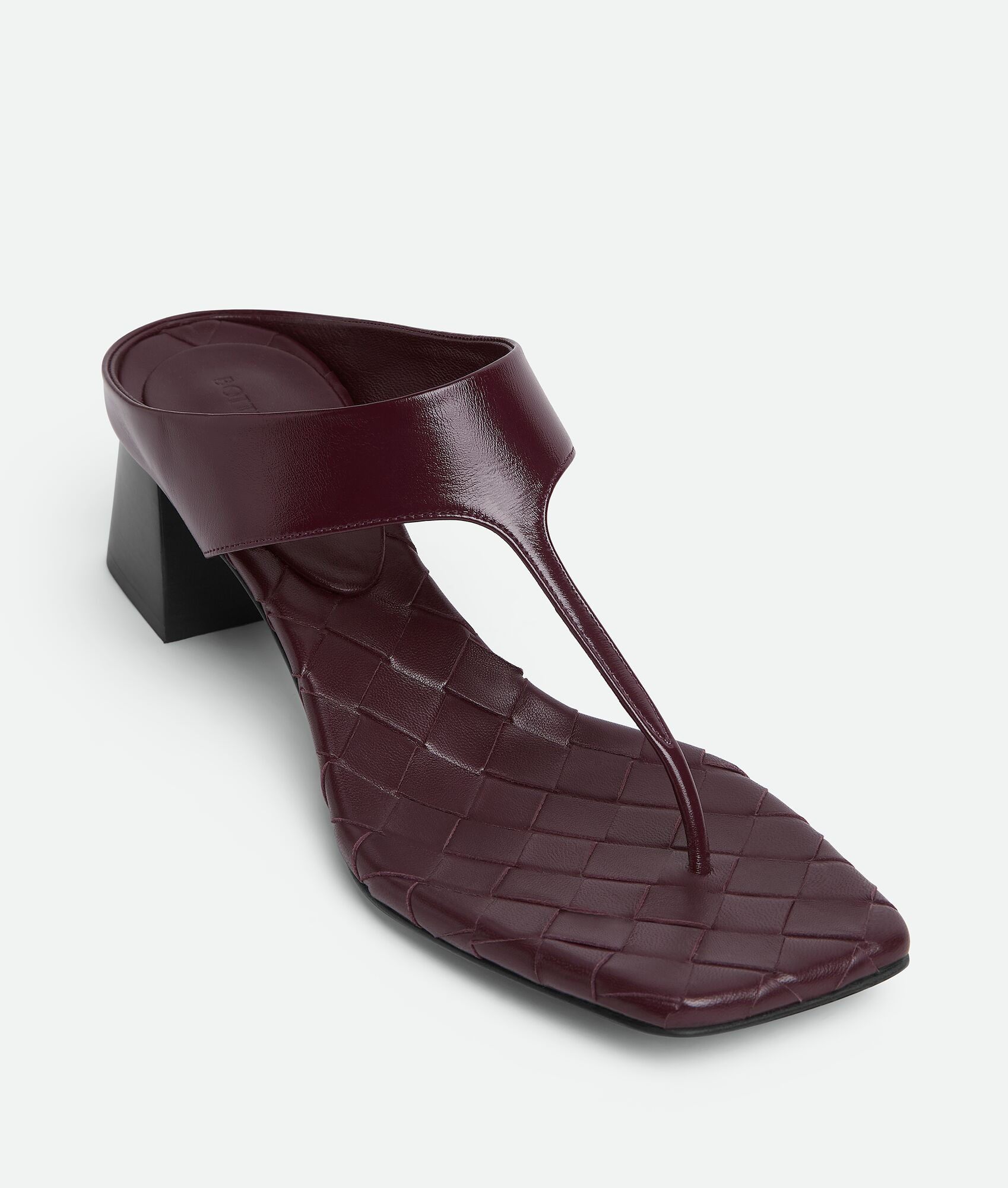Bottega Veneta® Women's Marella Thong in Dark barolo. Shop online now. | Bottega Veneta