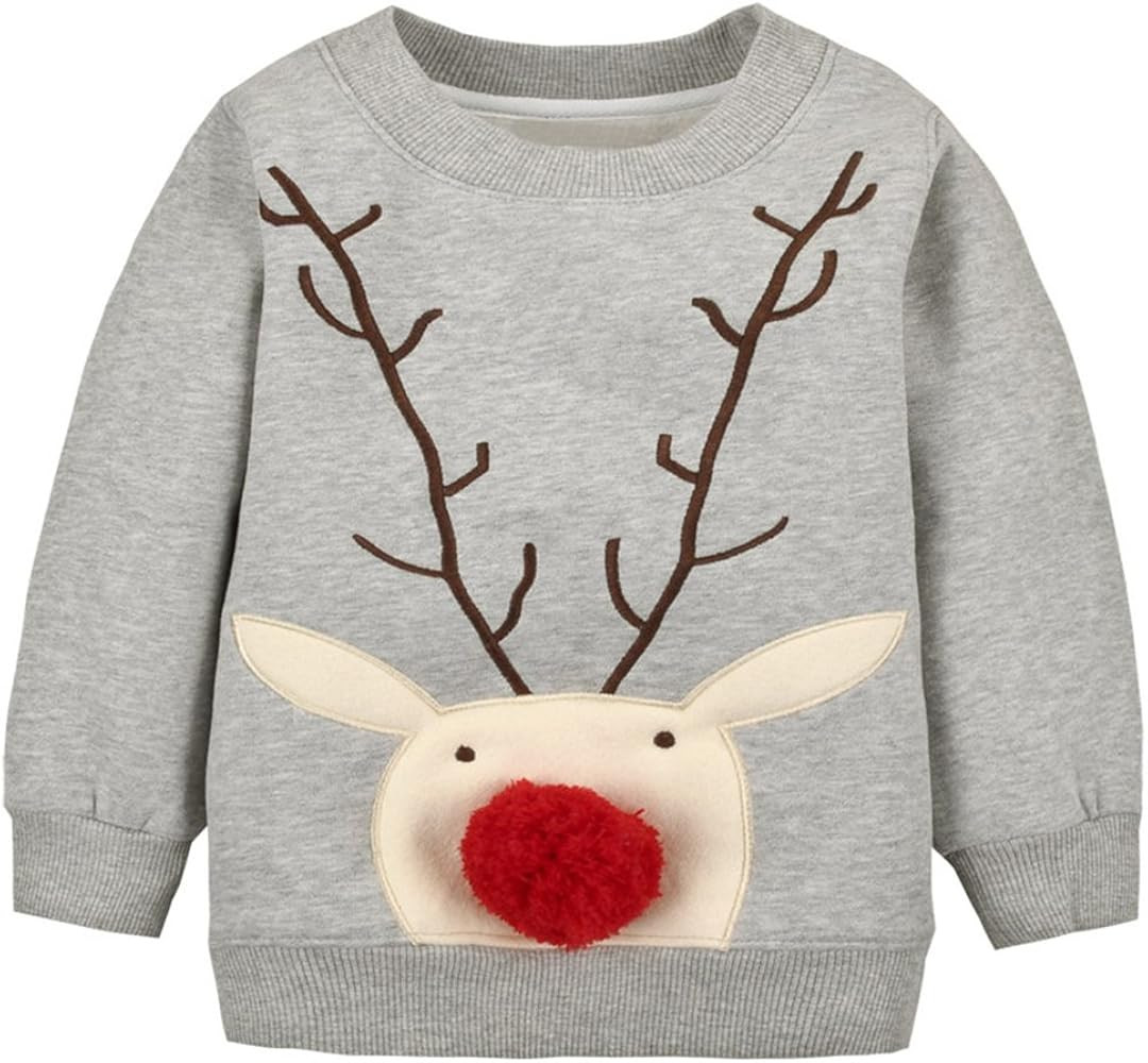 LOSORN ZPY Baby Toddler Girl Boy Christmas Sweater Cute Cotton Pullover Sweatshirt | Amazon (US)