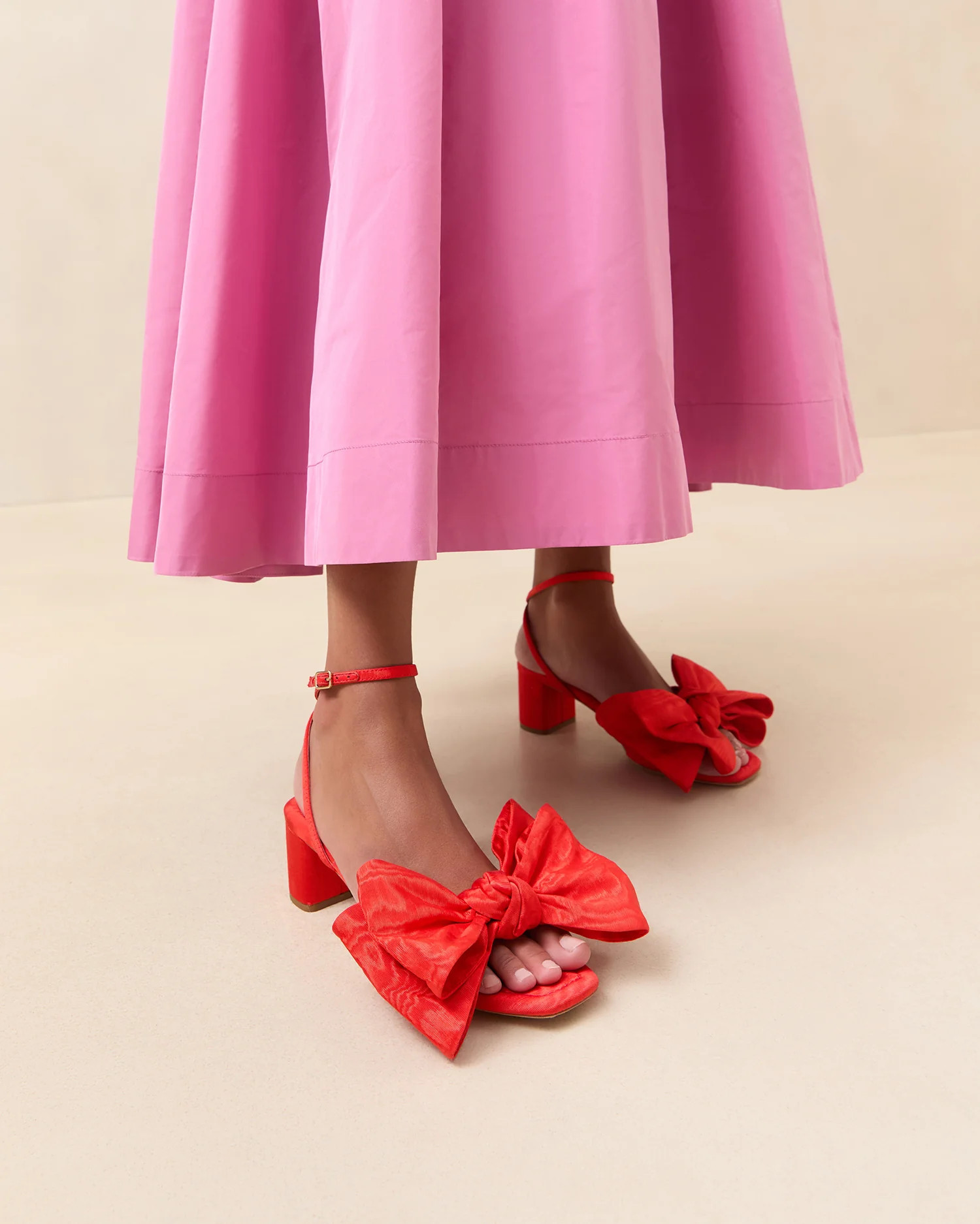 Carmen Red Moiré Bow Sandal | Loeffler Randall