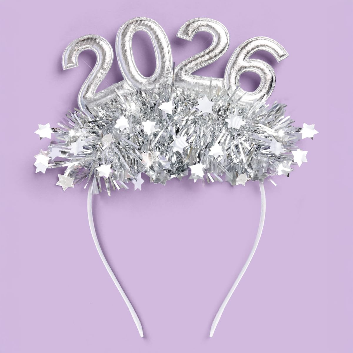 xo, Fetti 2026 Tinsel Headband | Silver New Years Eve Headband, Nye Party Accessory, Glitter Tins... | Amazon (US)
