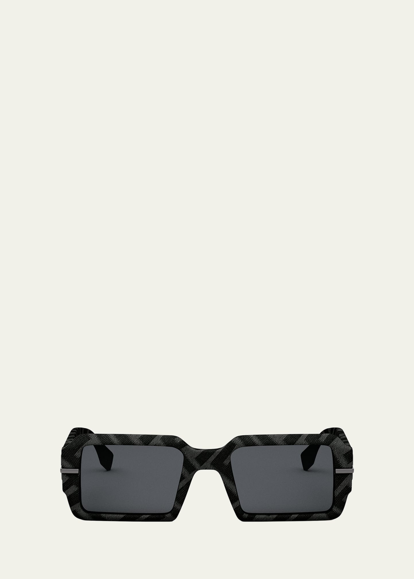 Men's Fendigraphy FF Fabric Rectangle Sunglasses | Bergdorf Goodman