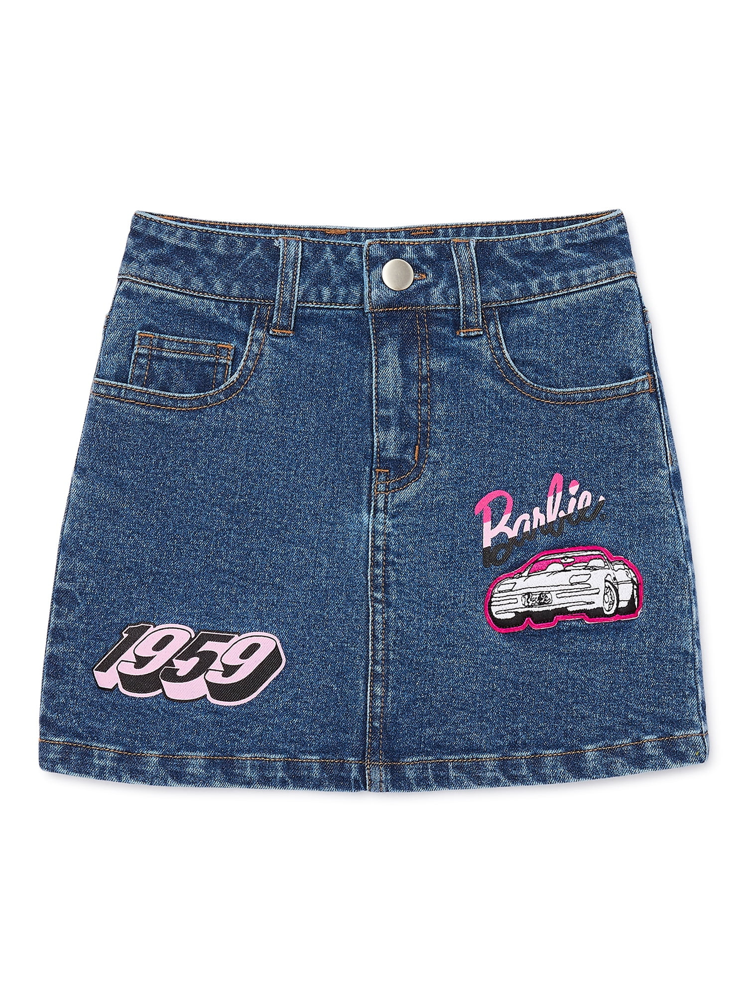 Barbie Girls Denim Skirt, Sizes 5-18 - Walmart.com | Walmart (US)
