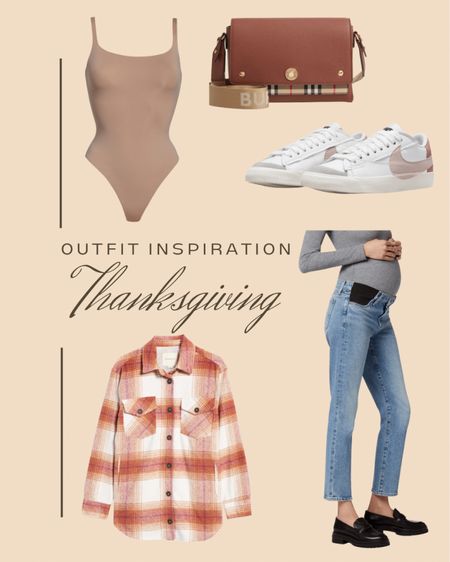 The perfect bump friendly or casual thanksgiving outfit! You probably have most of these pieces in your closet but the jeans and shacket are on major sale  

#LTKSeasonal #LTKHoliday #LTKbump