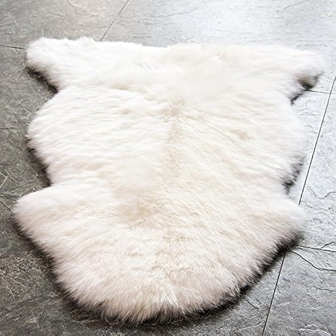 WaySoft Eco-Friendly Genuine New Zealand Sheepskin Rug, Luxuxry Genuine Fur Rug for Mom, Grandma, Gr | Amazon (US)