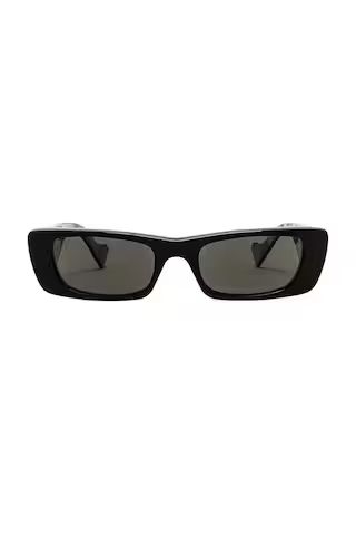 Gucci Slim Rectangular in Shiny Black & Grey Solid from Revolve.com | Revolve Clothing (Global)