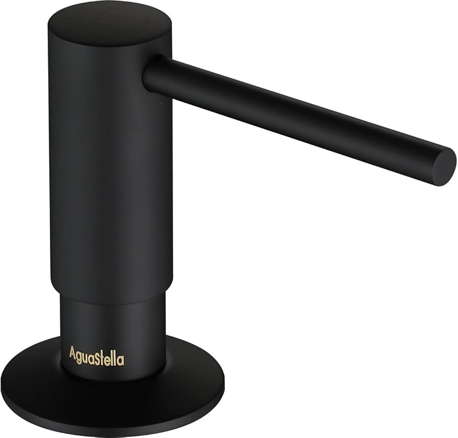 ASF026MB Built in Soap Dispenser for Kitchen Sink Matte Black with Soap Bottle Countertop Pump | Amazon (US)