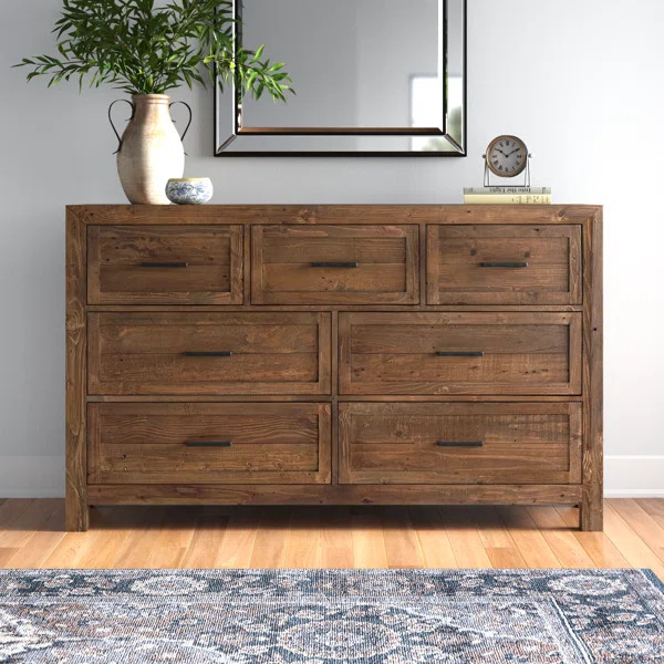 Craigsville 7 Drawer 63" W Solid Wood Dresser | Wayfair North America