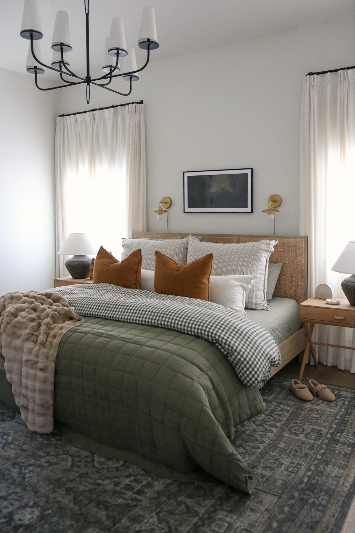 Green on green ! Sharing some winter bedding inspo with @onequince! We paired our willowleaf European linen sheets with this olive gingham European linen duvet cover and I’m loving the green on green combo! #quincepartner


#LTKStyleTip #LTKHome