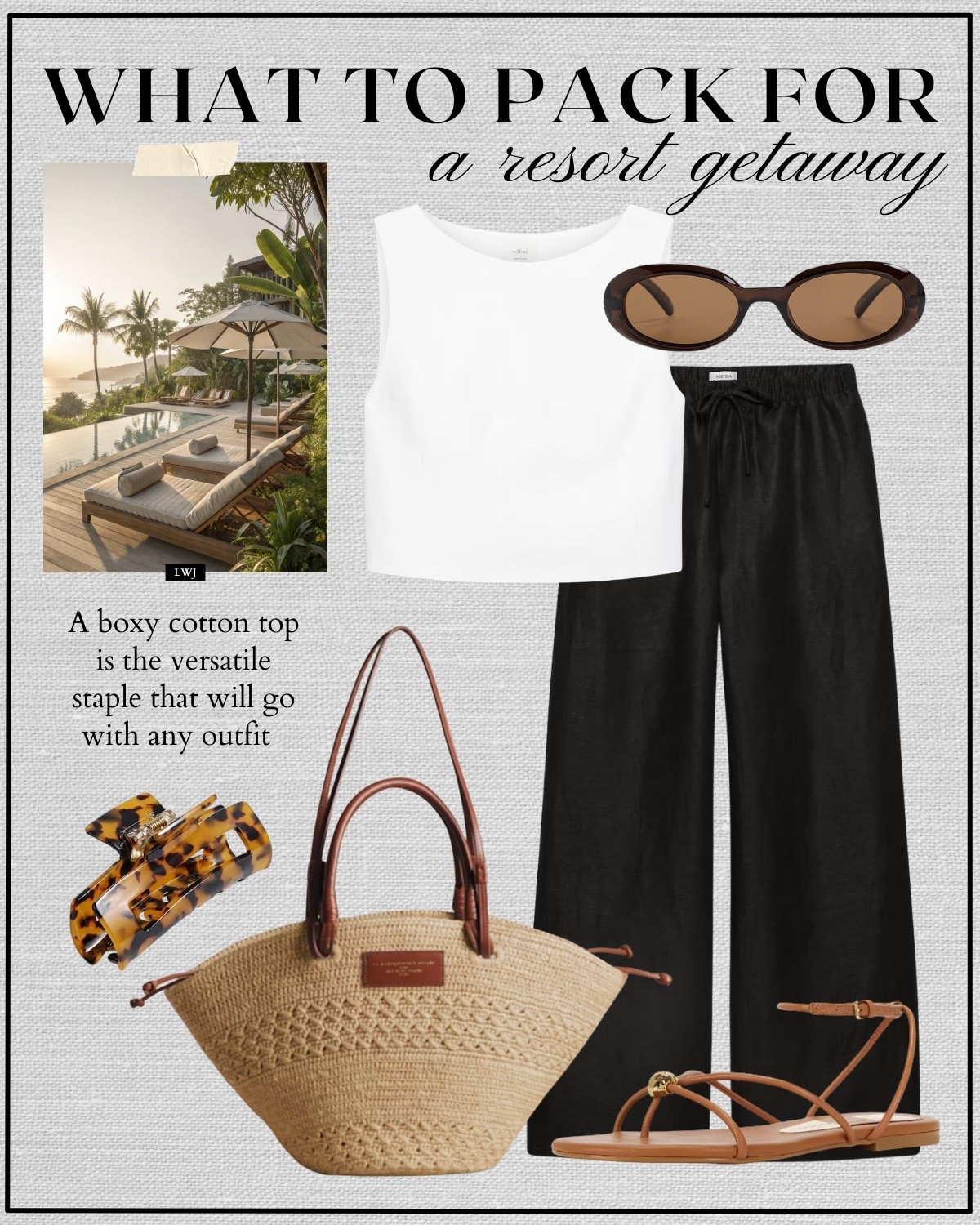 what to pack for a resort getaway

beach vacation / resortwear / monday swimwear / aritzia linen lodge pants / tailored shorts / matching set / dressy outfits / elevated style 

 

#LTKTravel