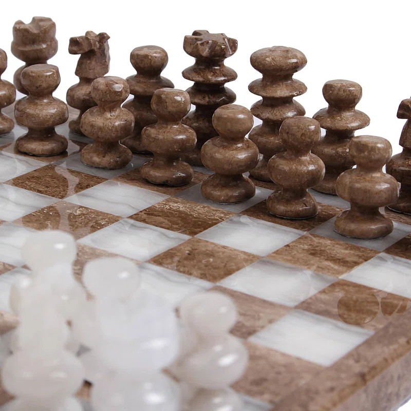 Savageville Wrought Studio™ Handmade 7.5'' L Stone Chess Game Set | Wayfair North America