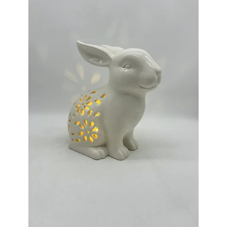 Easter White Light-Up Bunny Decor, by Way To Celebrate - Walmart.com | Walmart (US)
