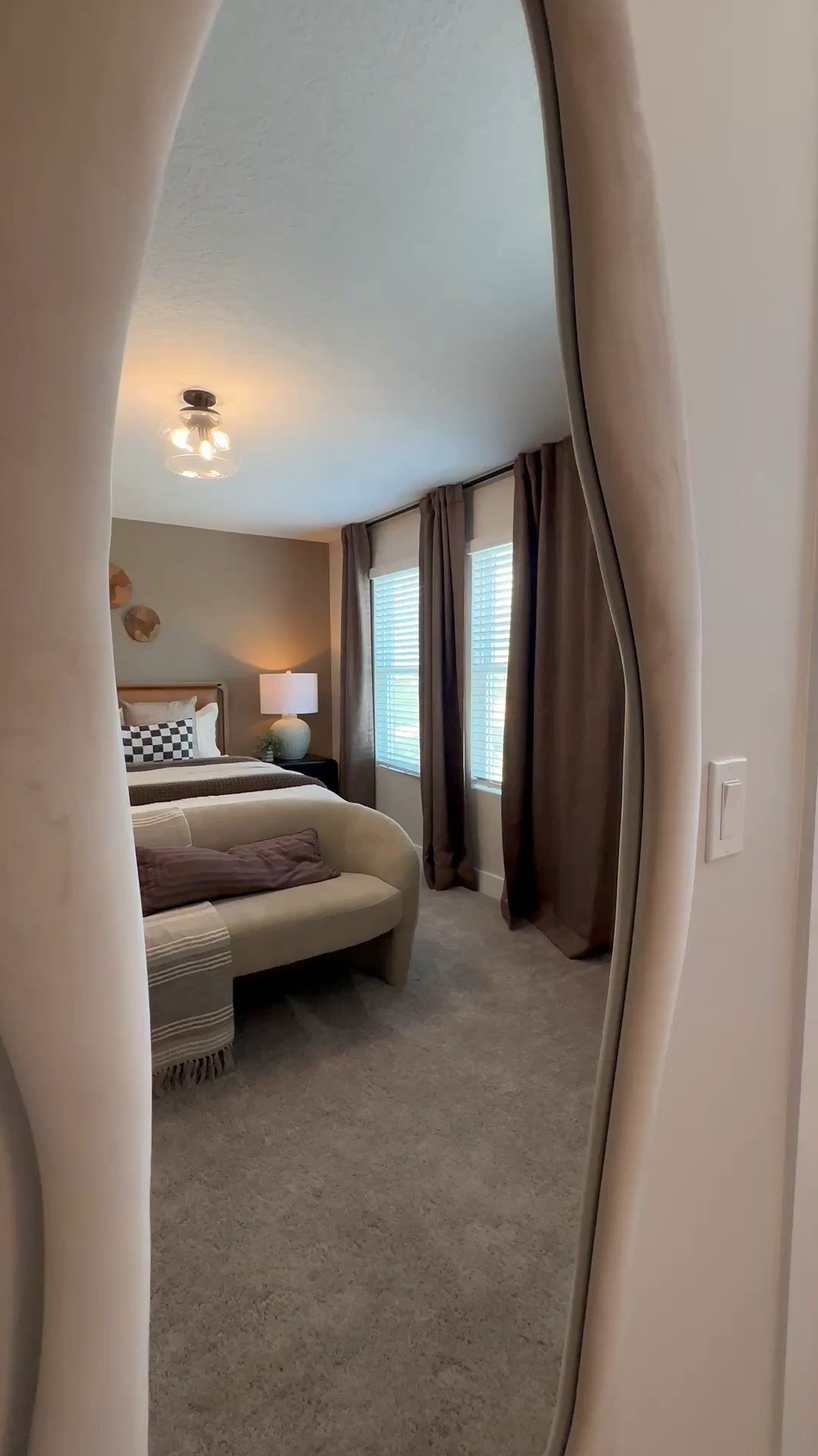 Wavy wooden framed mirror that is perfect for any room and can be displayed vertically or horizontally | Mirror Home decor 

#LTKHome #LTKStyleTip