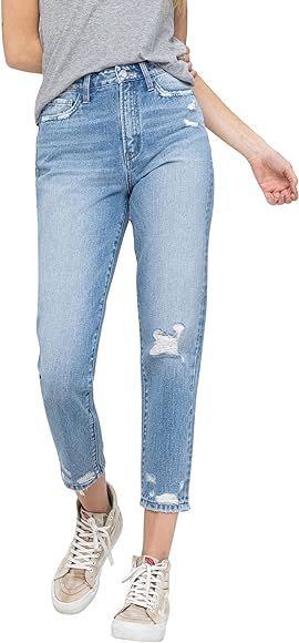 VERVET by Flying Monkey Distressed MOM Jean, Light Blue | Amazon (US)