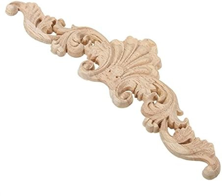 Enerhu 1 Piece Wood Carving Decal Carved Onlay Applique Unpainted Home Furniture Decorations L(1... | Amazon (US)