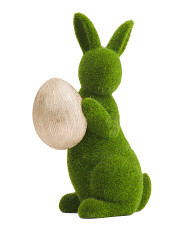 Flocked Moss Bunny Holding Egg Decor | Decor | Marshalls | Marshalls