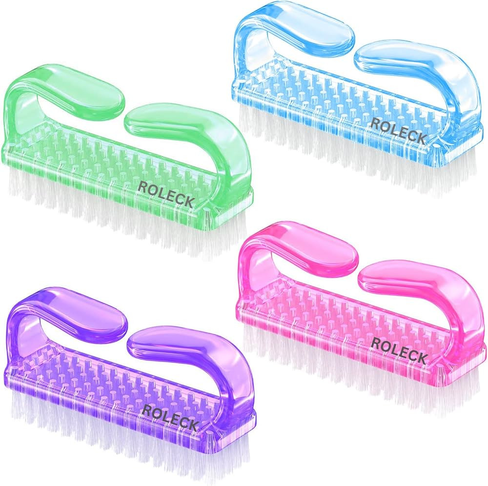 4 Pcs Nail Brush for daily Use - 4 Different Kinds of Fingernail brush with Plastic Handle Nail b... | Amazon (US)