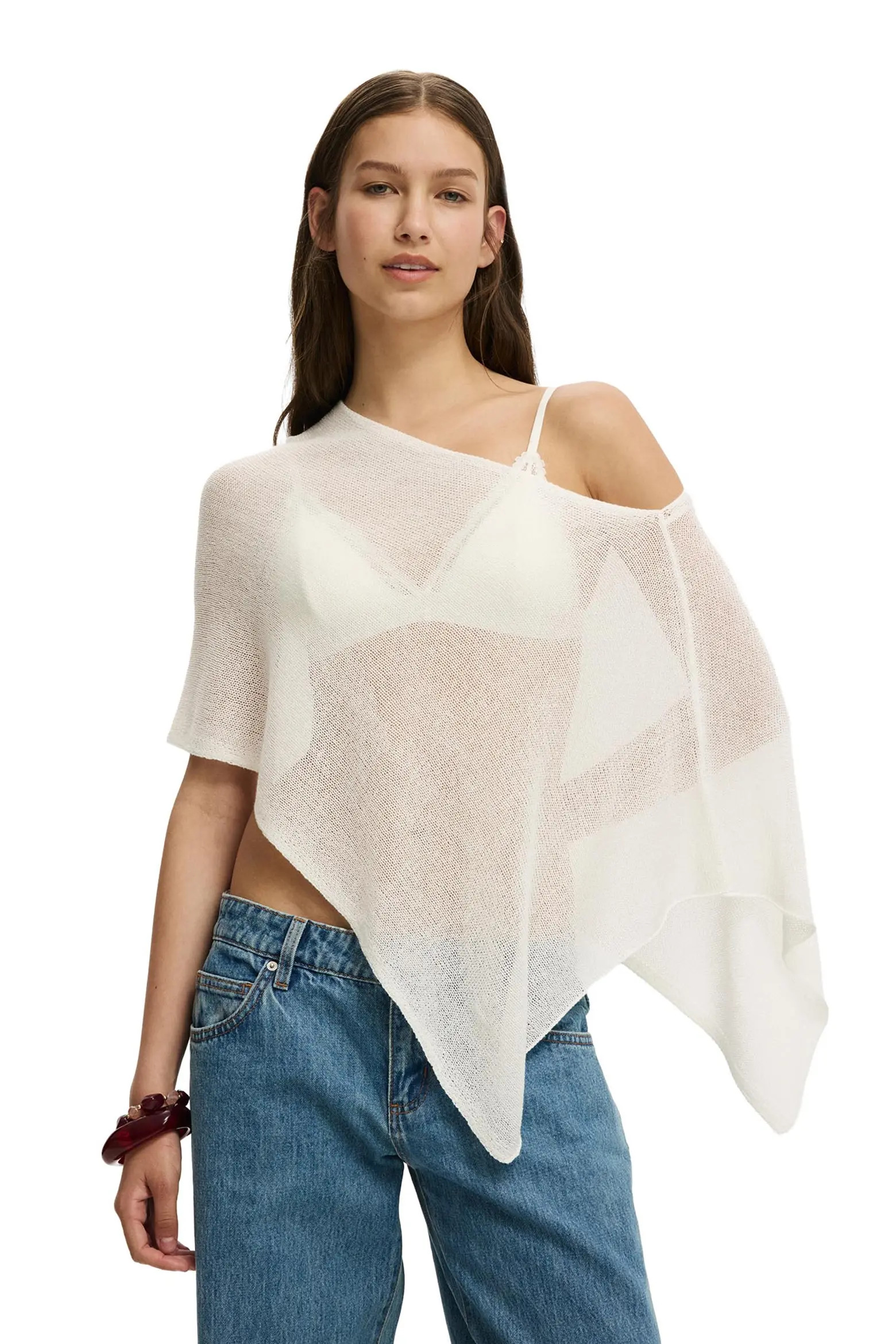 Women's Sheer Knit Poncho (Women) | Nordstrom | Nordstrom
